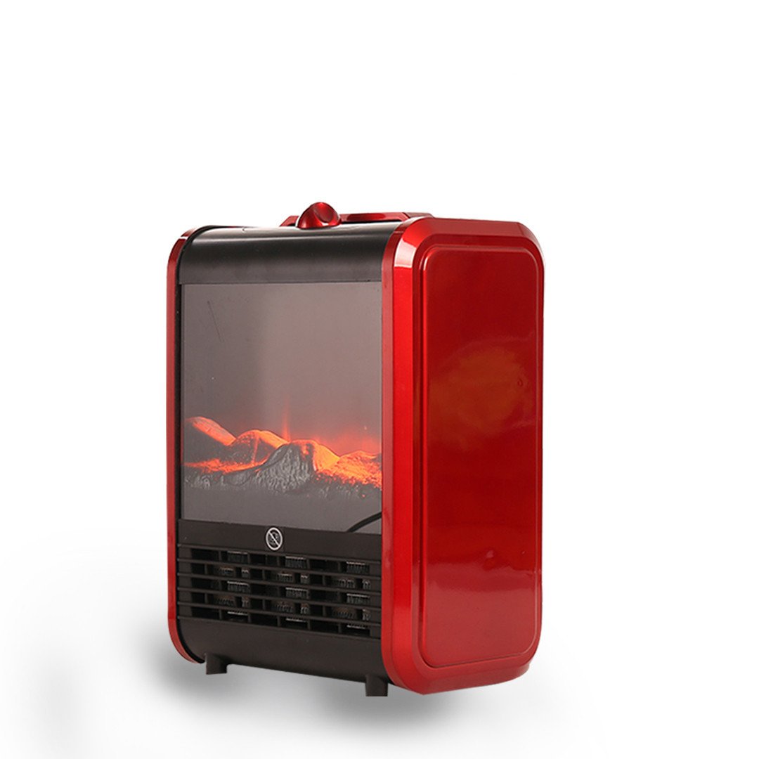 Modeera™ FlameGlow Mini Fireplace Heater – Ceramic Heat with Realistic Flame Effect